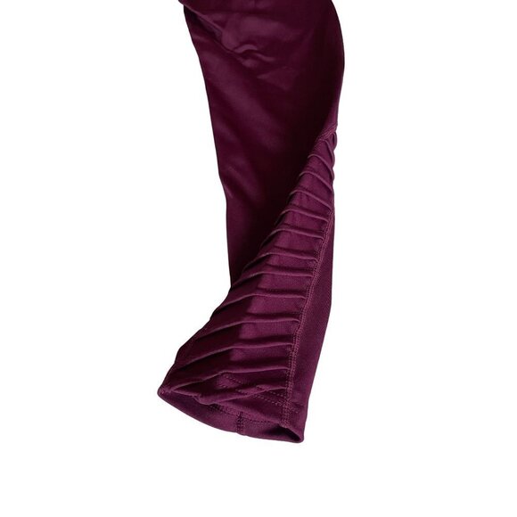 Nicole Miller Sport Women's Leggings Size Medium Wine Pockets New $68 - Picture 5 of 11